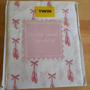 Little Rebel Twin Size Sheet Set - Ballerina Dance Slippers